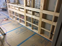 キッチンカウンターの造作です