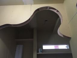 垂れ壁の下地完成です